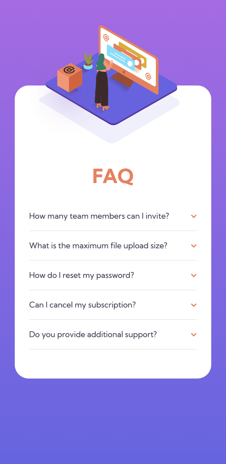 FAQ Accordion Card Challenge from FrontendMentor